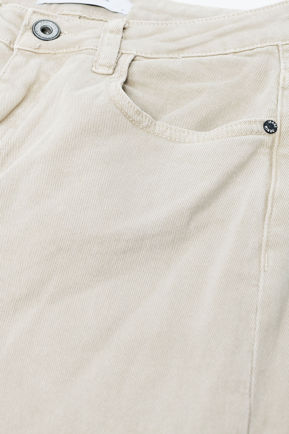 Straight leg Pants with cropped hem in dark beige - Coloured Jeans