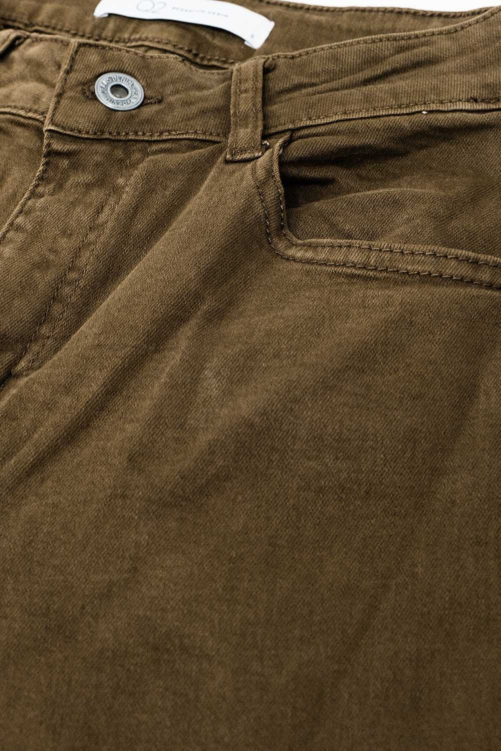 Chocolate brown wide leg high rise Pants - Coloured Jeans