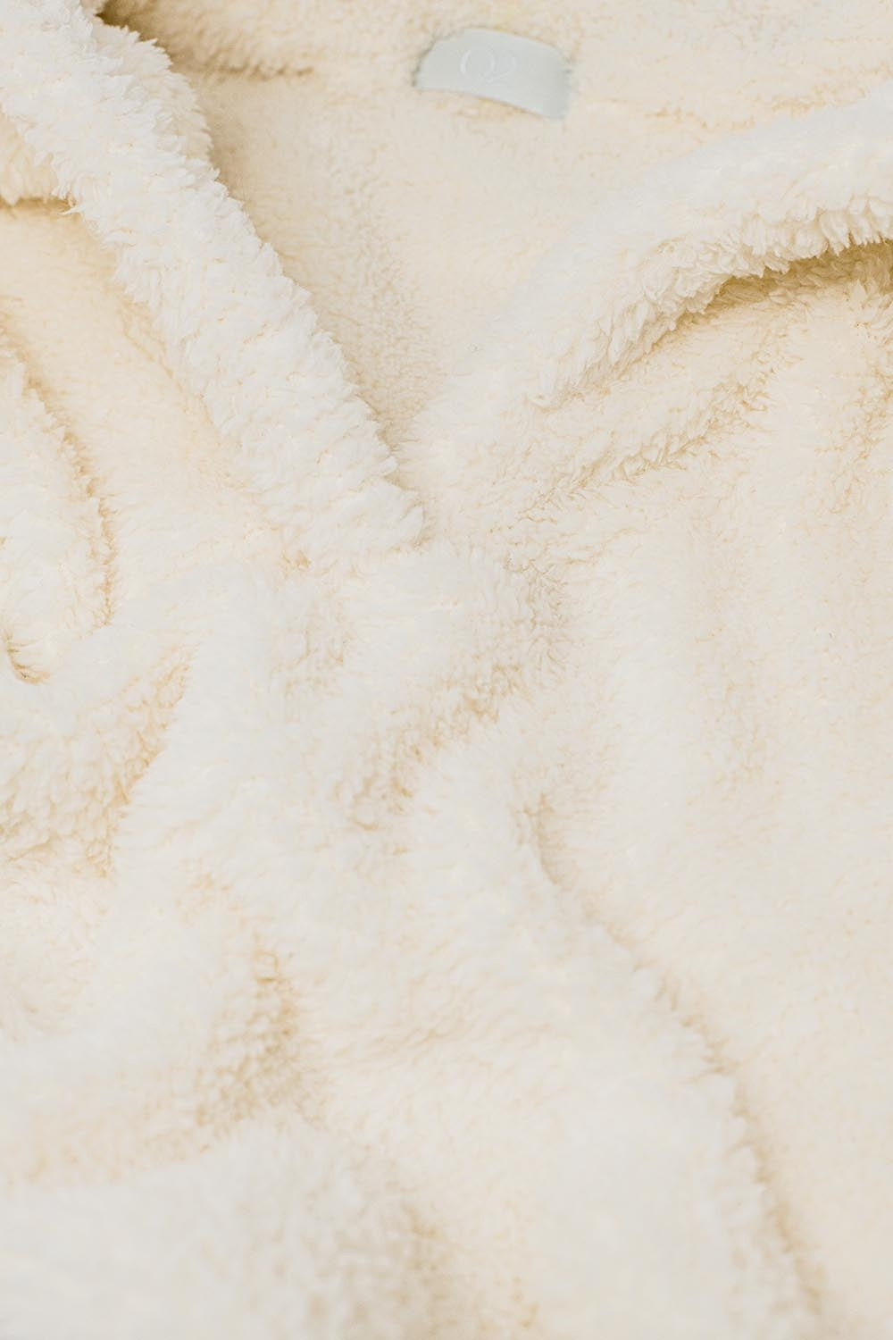 ecru fluffy v-neck sweater - jumper