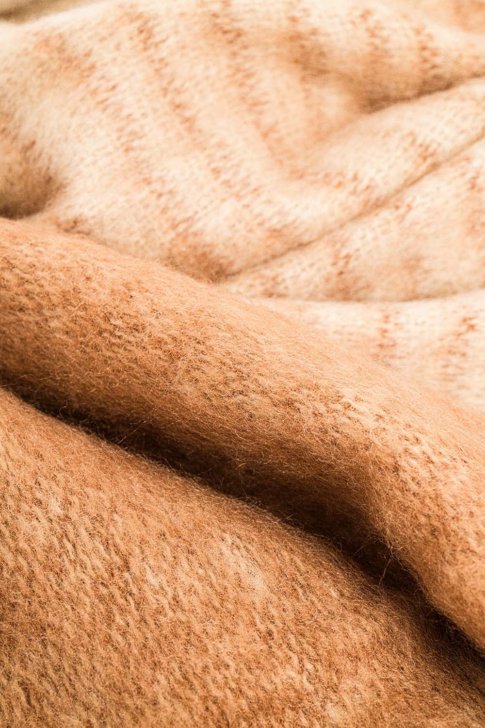 Fringed striped scarf in beige - Scarves