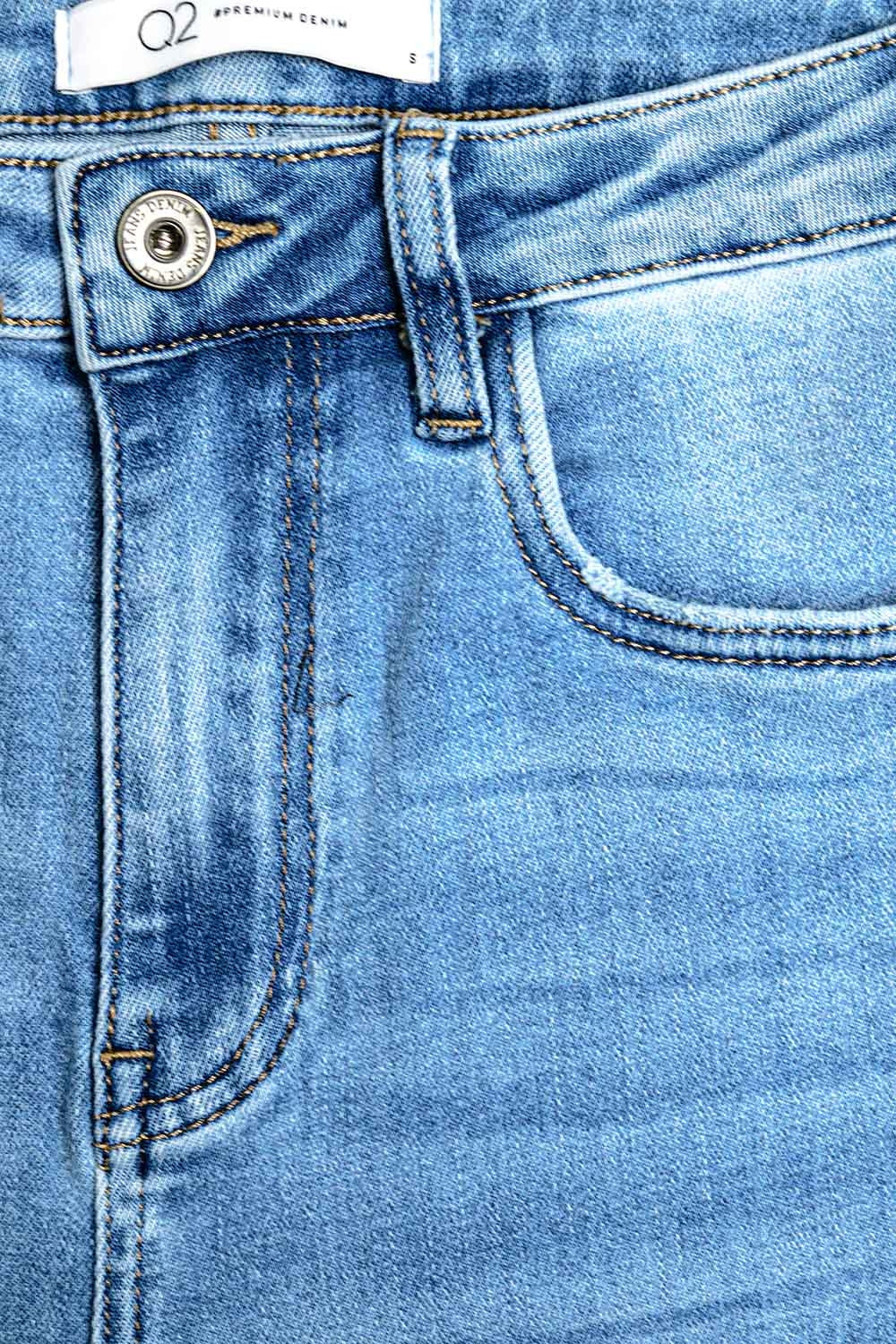 70s high flare jeans in light wash stretch - Denim