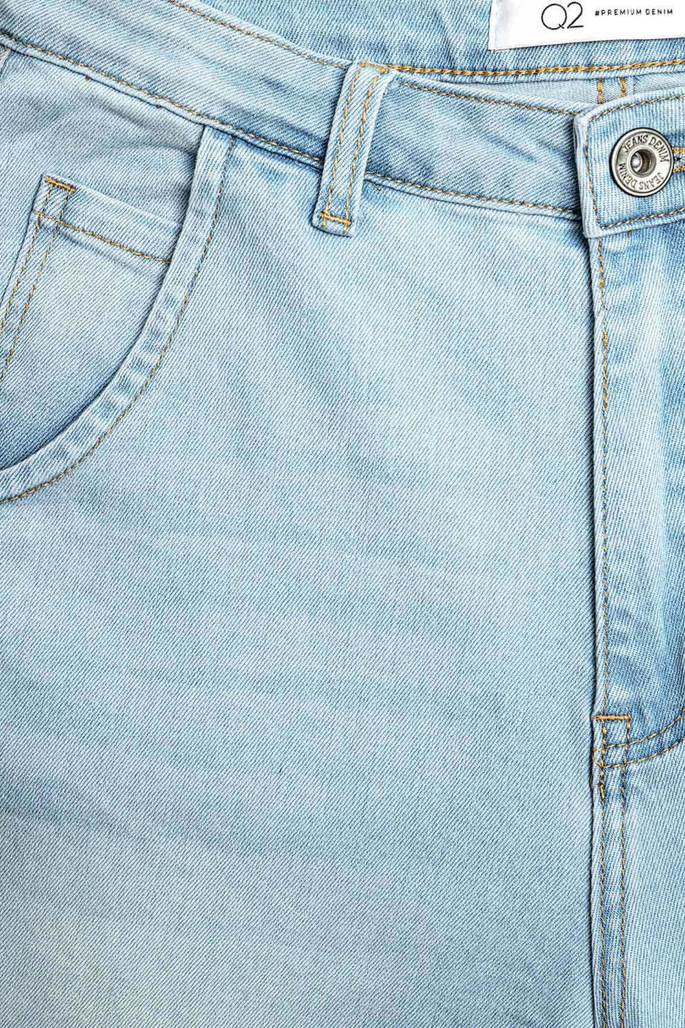 Jean Mom Délavé Clair Avec Poches Latérales