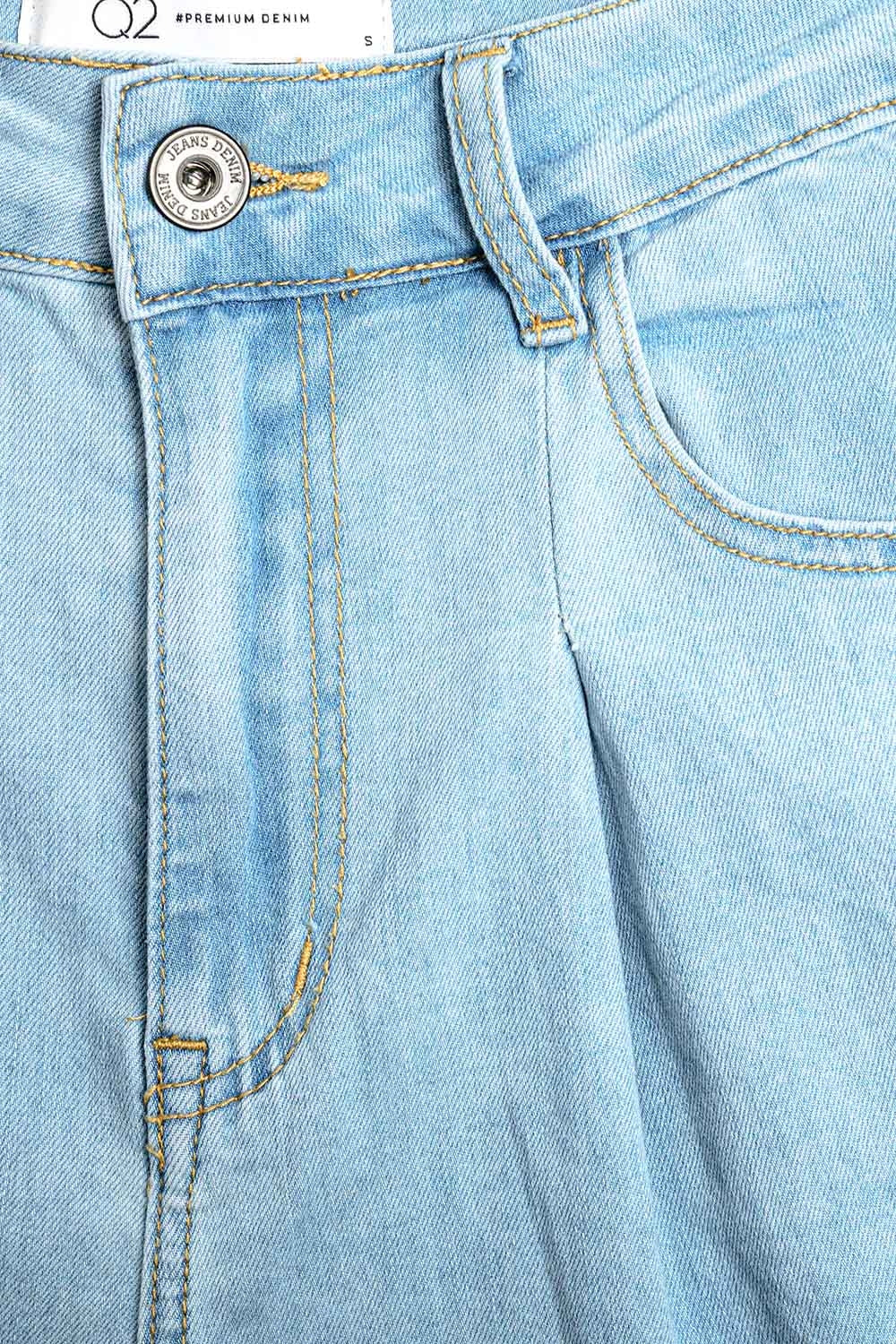Light Blue Wide-Leg jeans with pleats - Denim