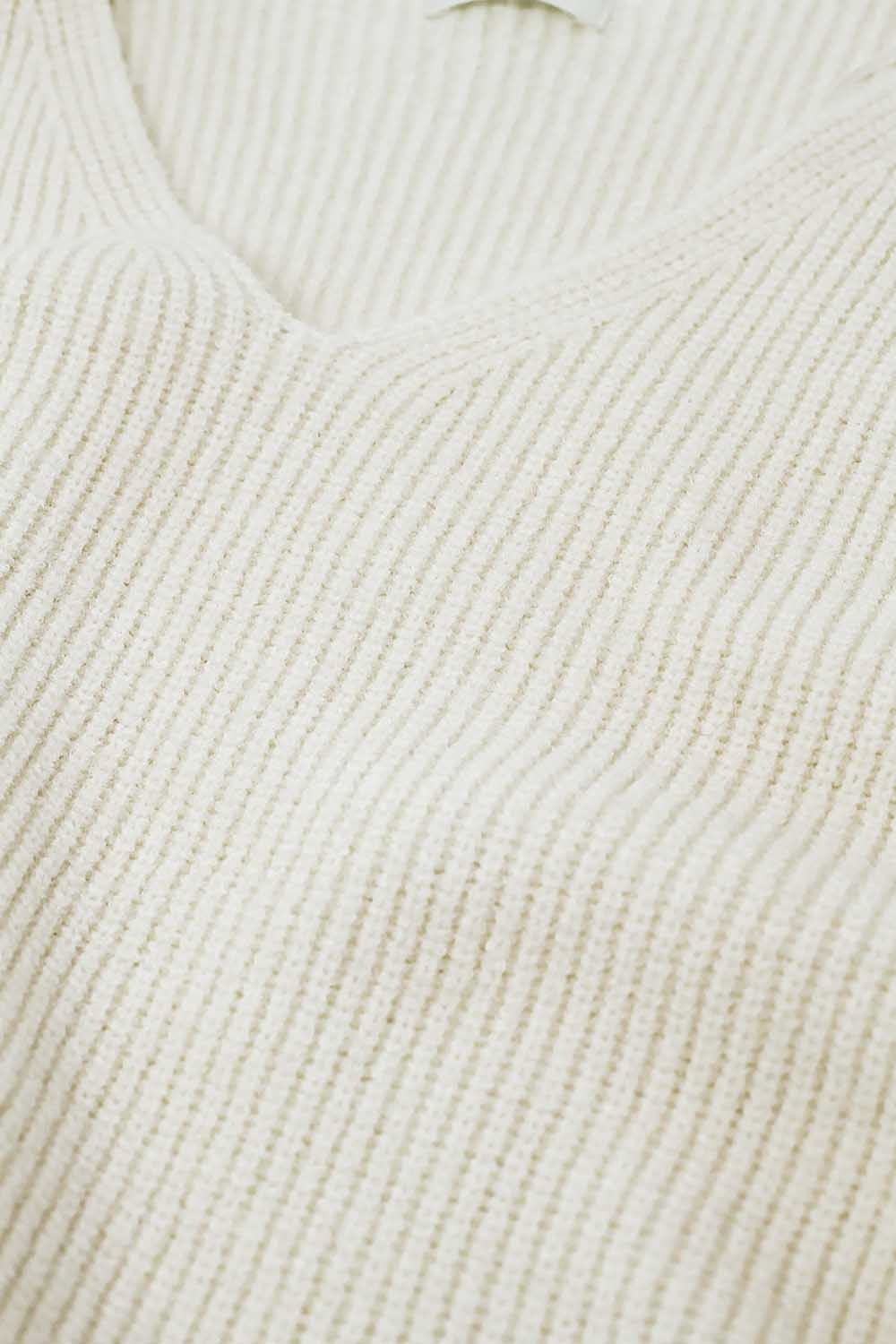 White over sized knit sweater