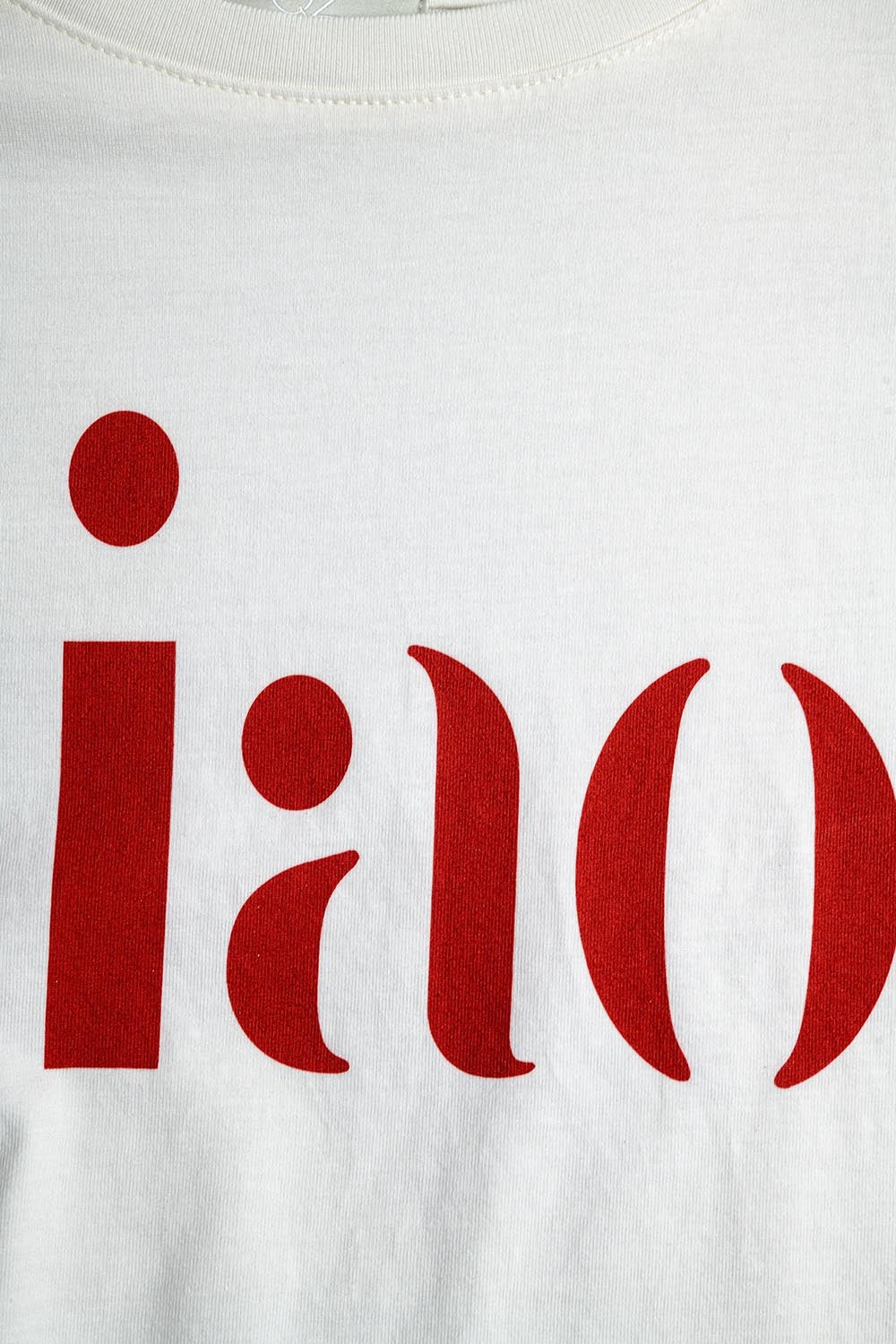 Cotton t-shirt made in Italy with Ciao logo in red - top