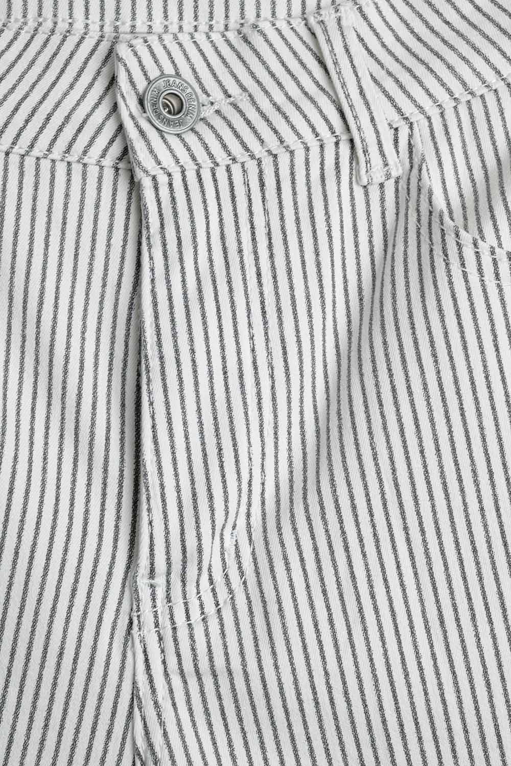 Striped trousers with a straight leg in a stretch fabric - trousers