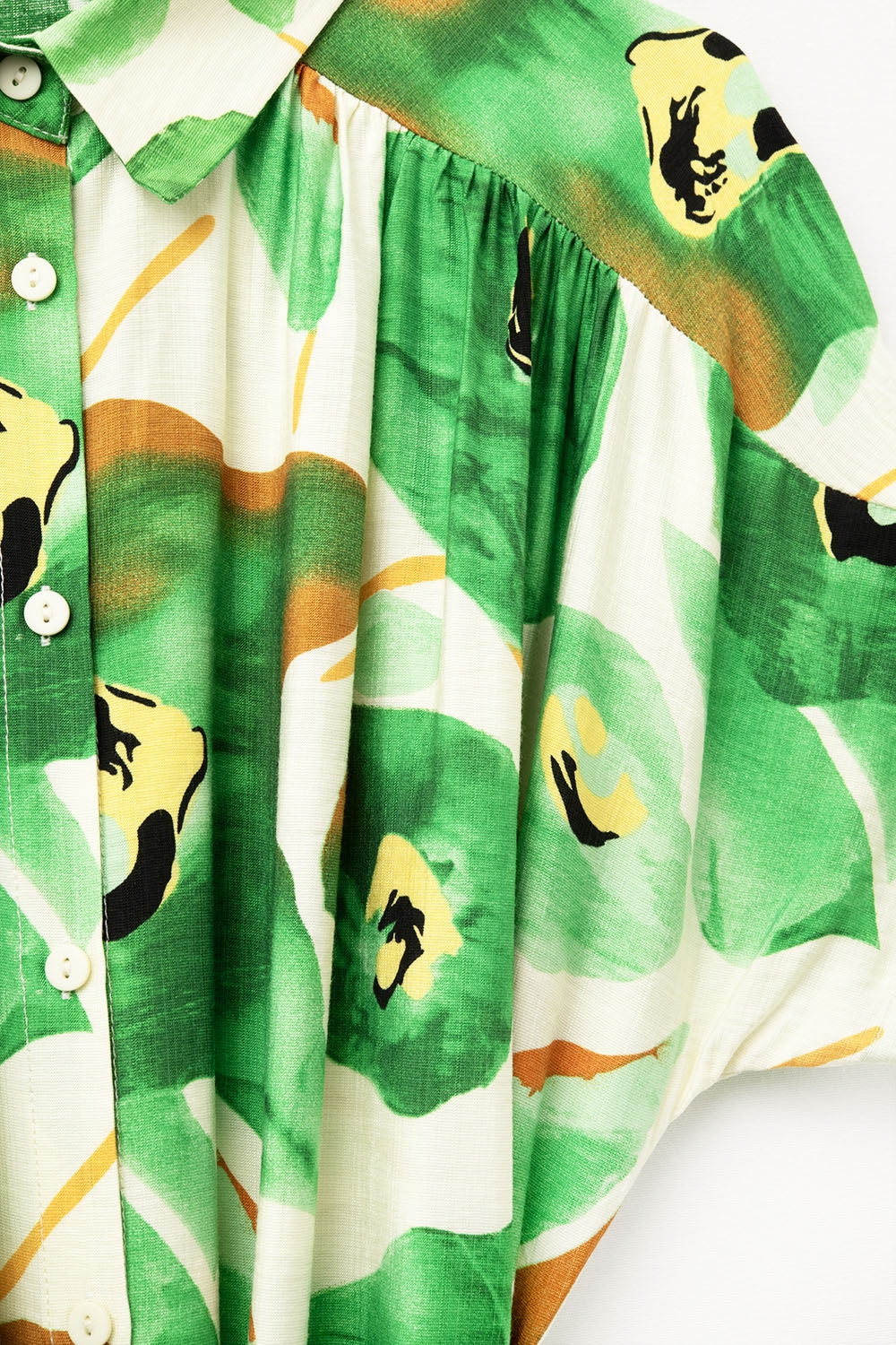 Floral Bliss Dress in Green and Warm Hues - dress