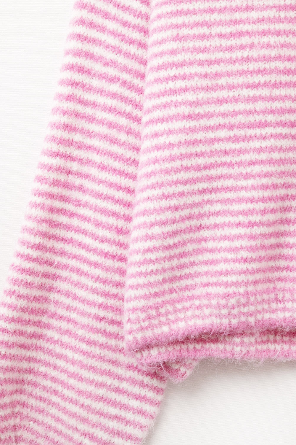 Sweater in Pink With White Stripes - jumper