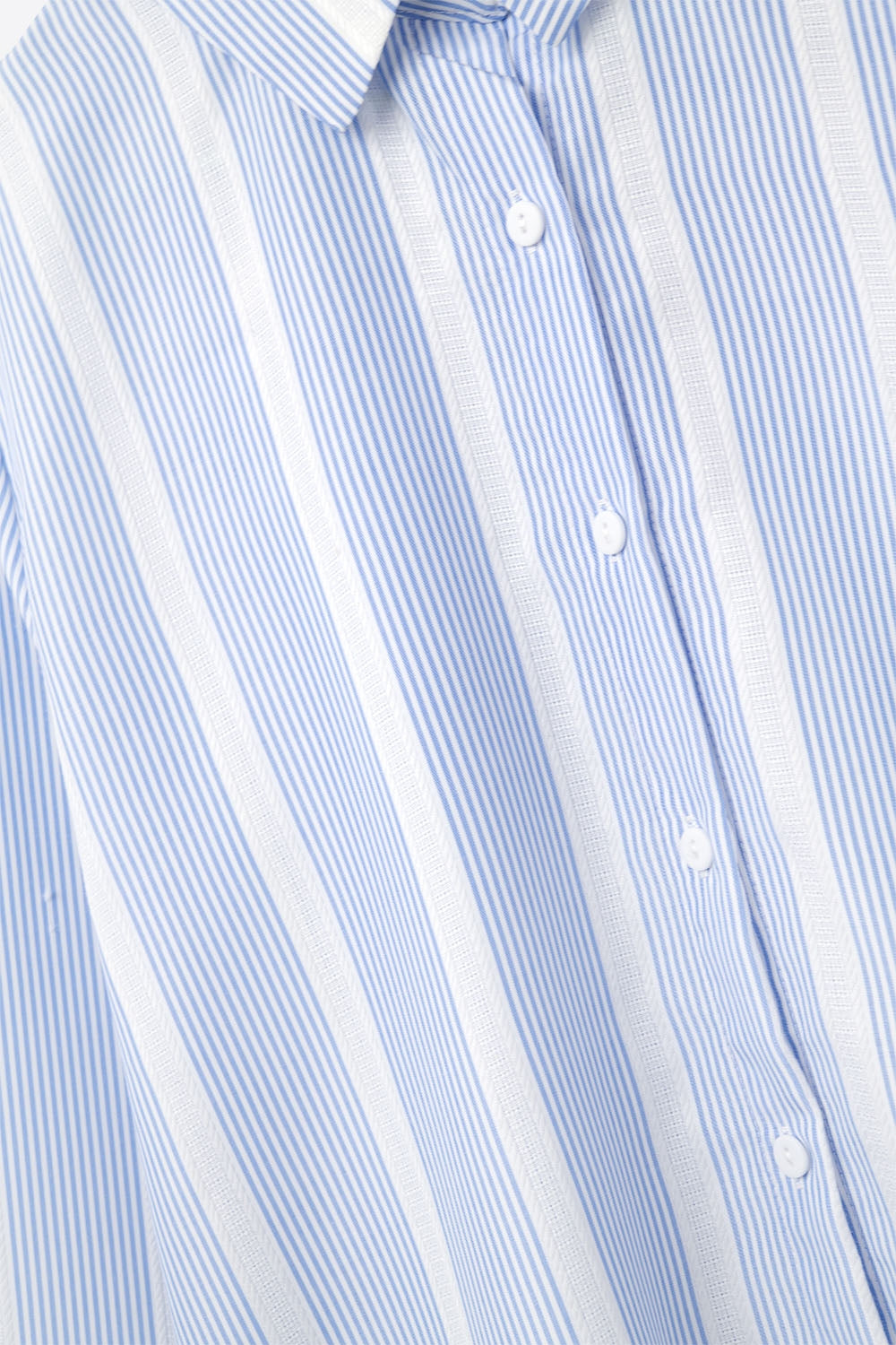 Soft fabric striped shirt in blue and white - Shirts