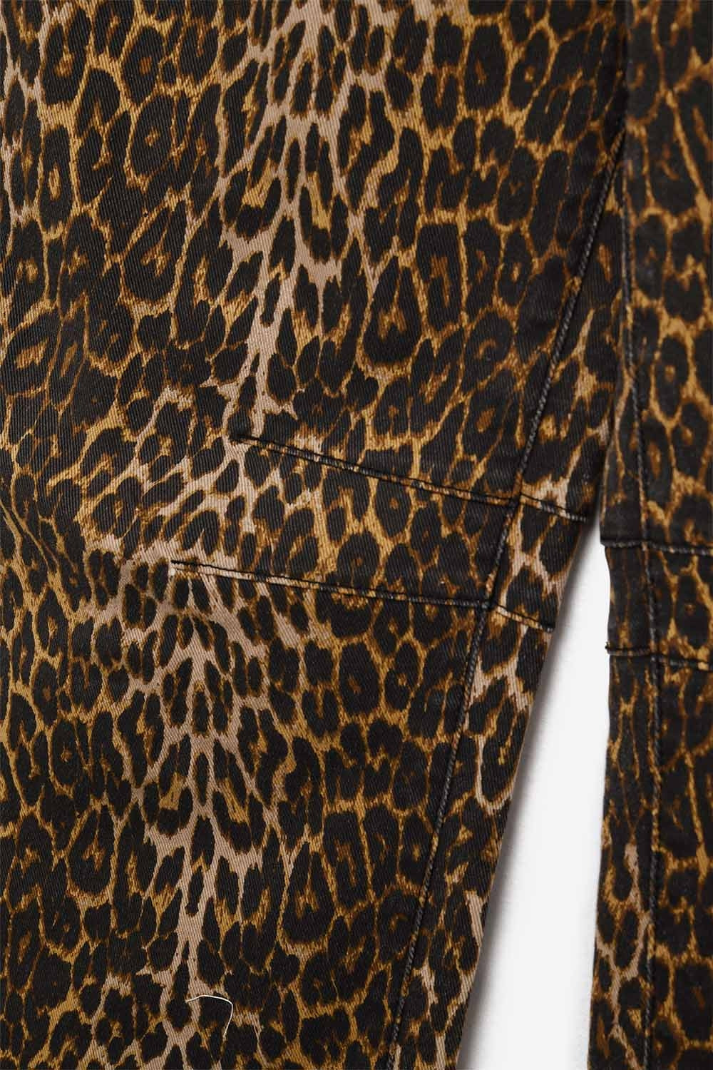 Barrel Leopard Print Jeans - trousers, Coloured Jeans