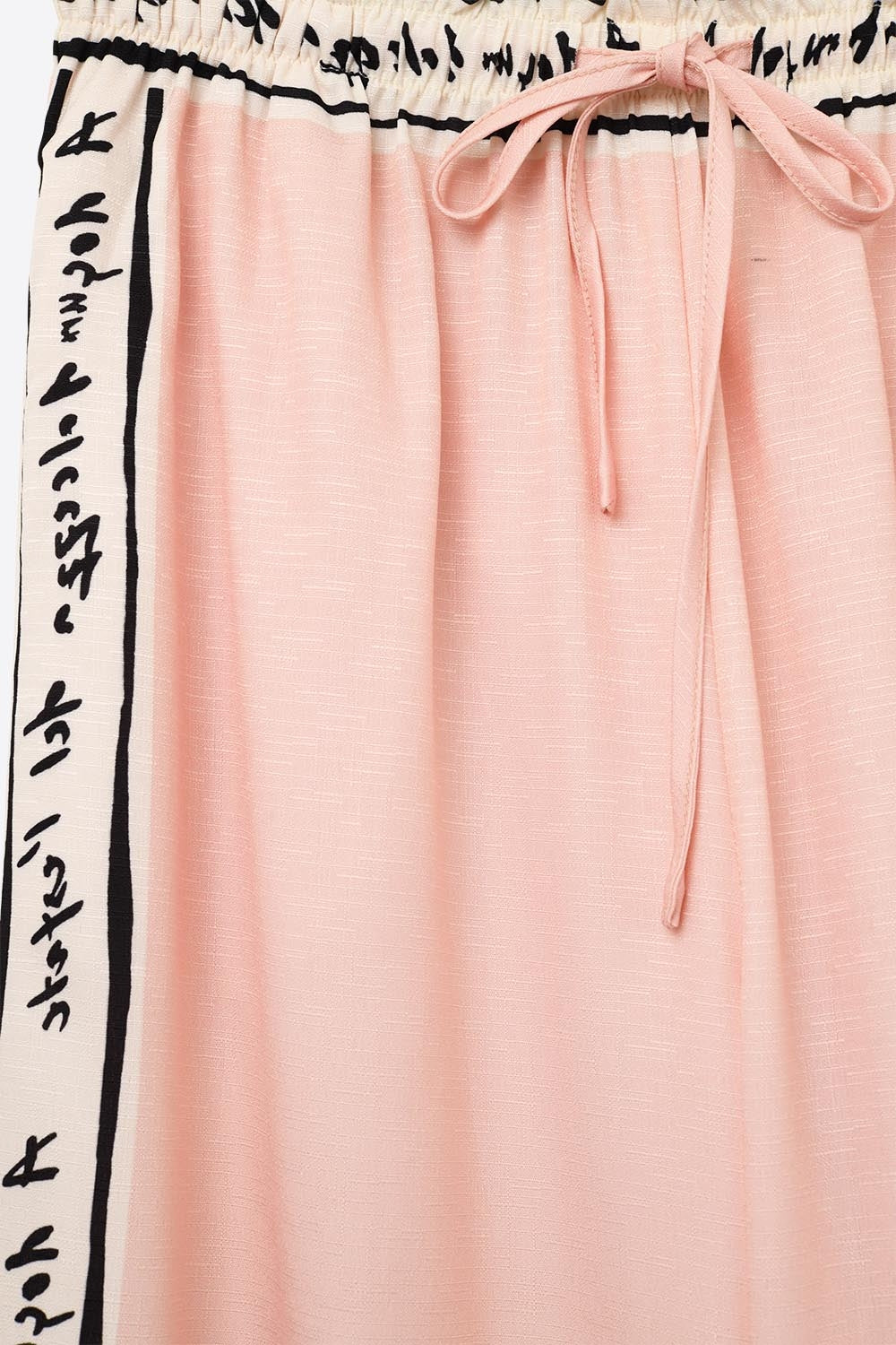 pink summer watercolor print Pants - trousers