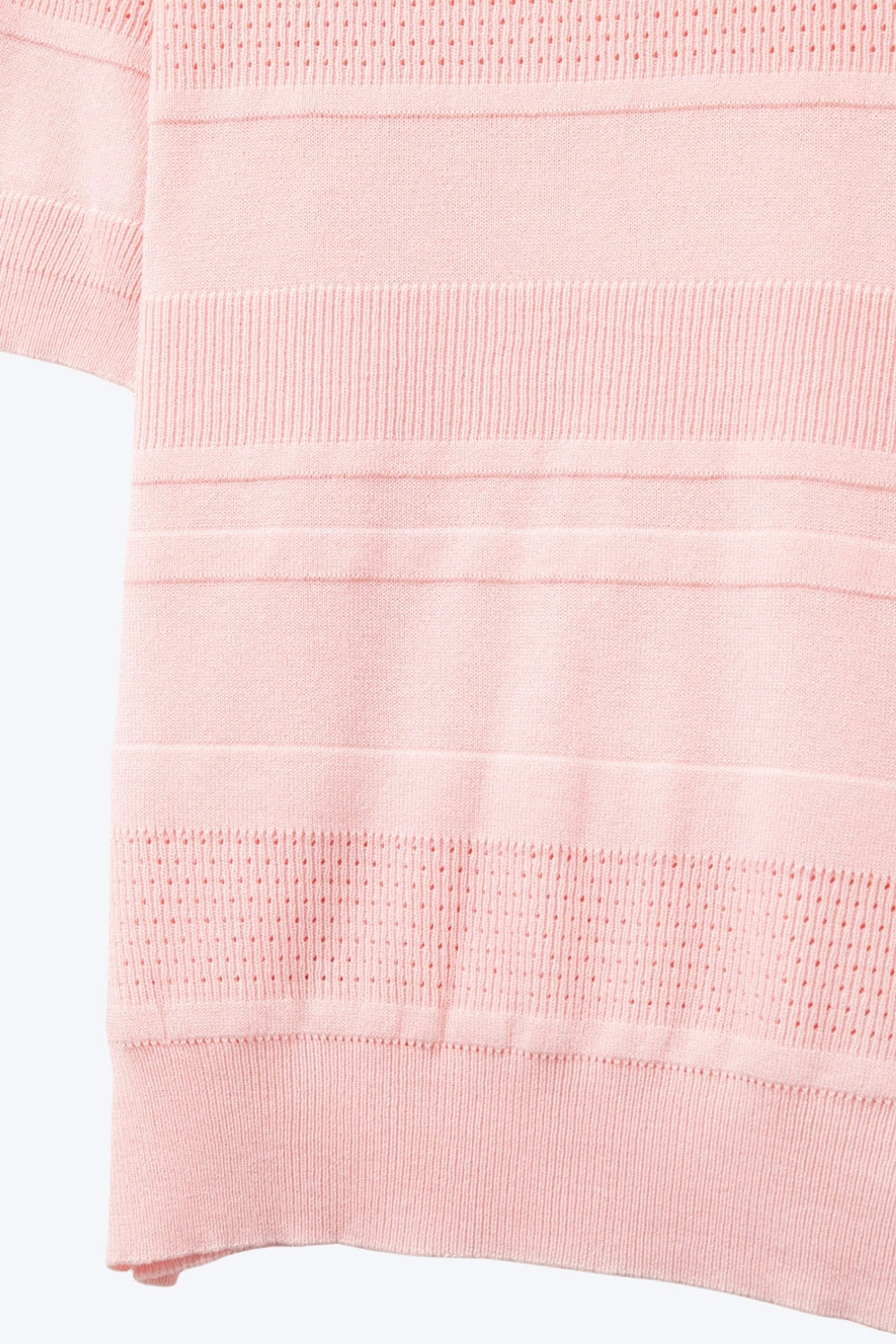 Textured Stripe Knit Sweater in pink - jumper