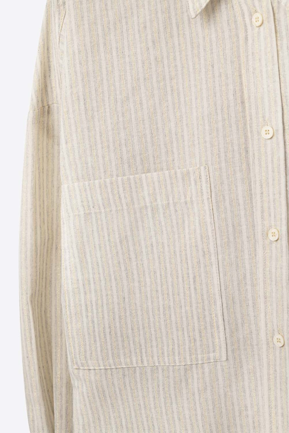 Relaxed Stripe Shirt With Oversized Chest Pockets - Shirts