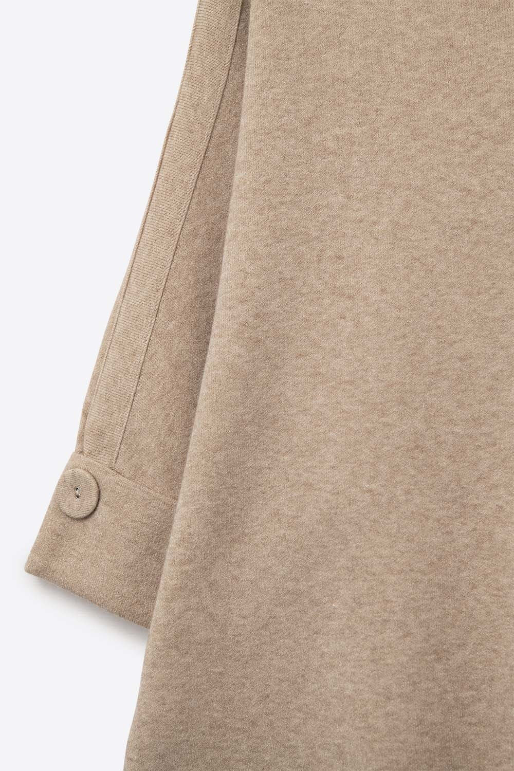 Camel Knitted Sweater with Button Details