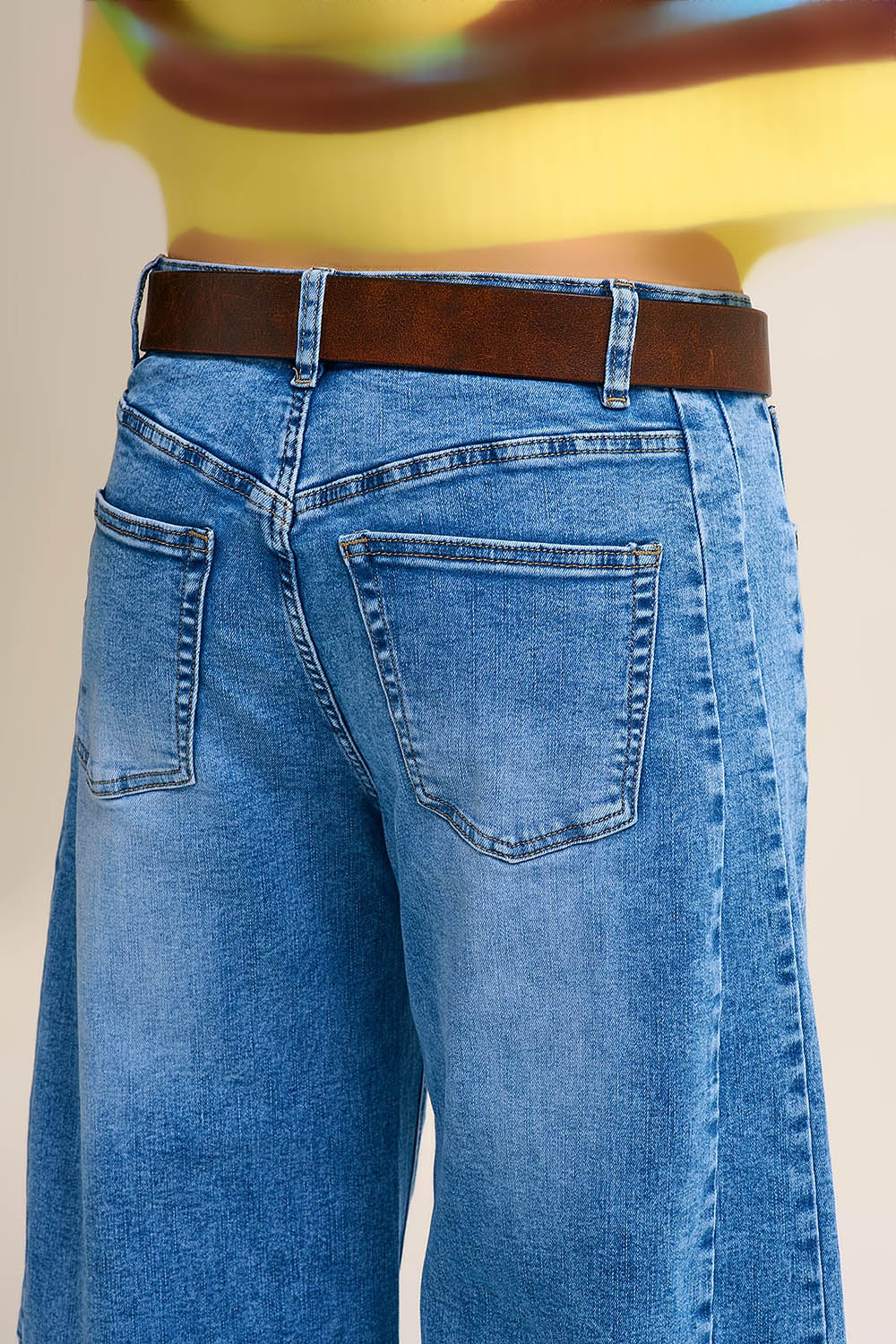wide leg Barrel Blue Denim Jeans in light wash - Denim