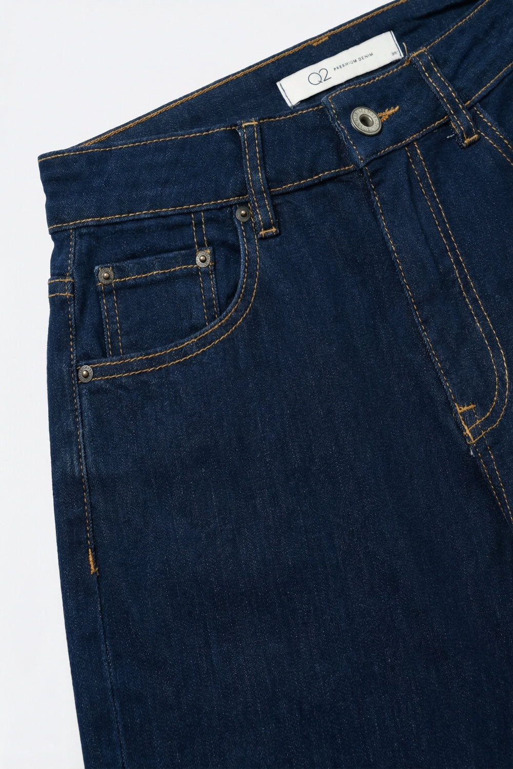 Blue Wide-Leg High-Rise Denim Jeans - Denim