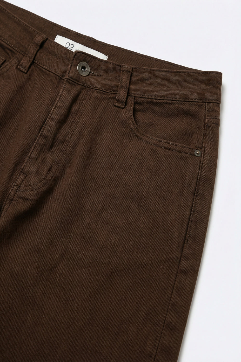 Brown Wide-Leg Pants with lightweight Twill - Coloured Jeans