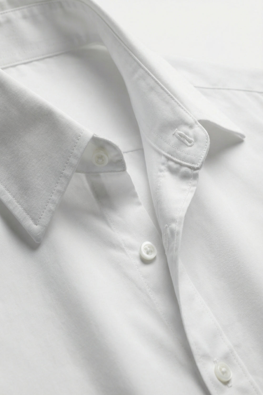 White Button-down Wide Shoulder Oversized Shirt - Shirts