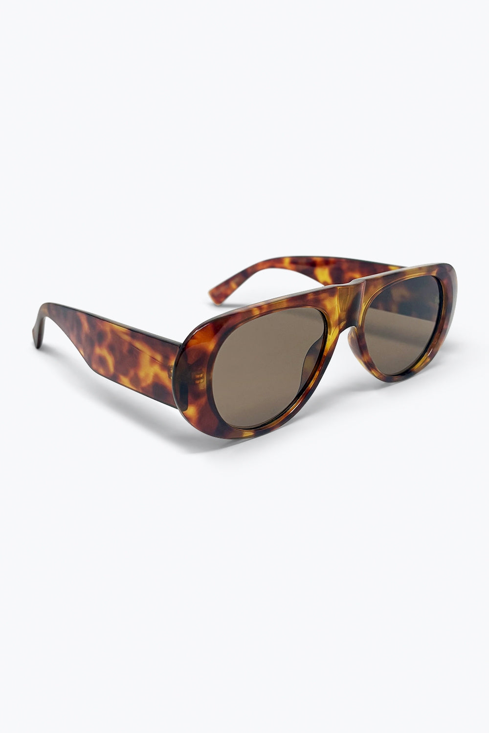 Tortoise Brown Oversized Frame Sunglasses for Women