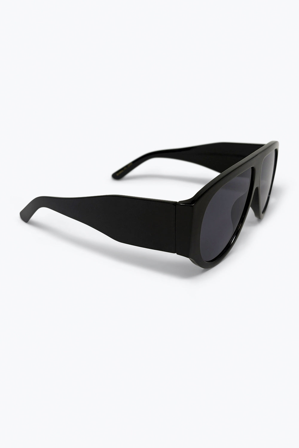 Black Oversized Shield Sunglasses with Dark Lenses