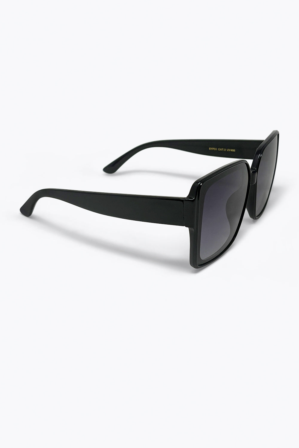 Black Oversized Square Frame Gradient Lens Sunglasses