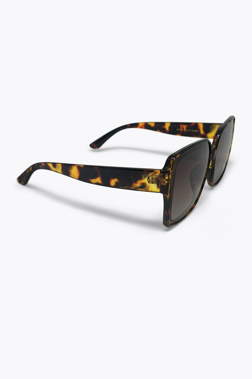 Multicolor Tortoiseshell Acetate Square Frame Oversize Sunglasses