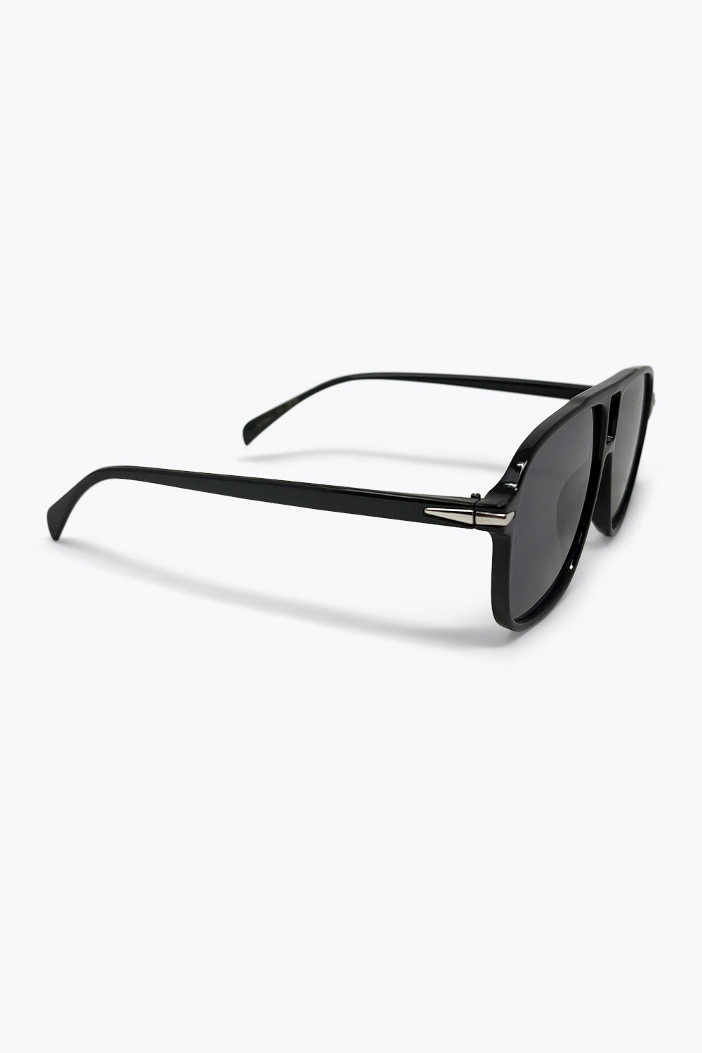 Black Oversize Square Frame Classic Aviator Sunglasses