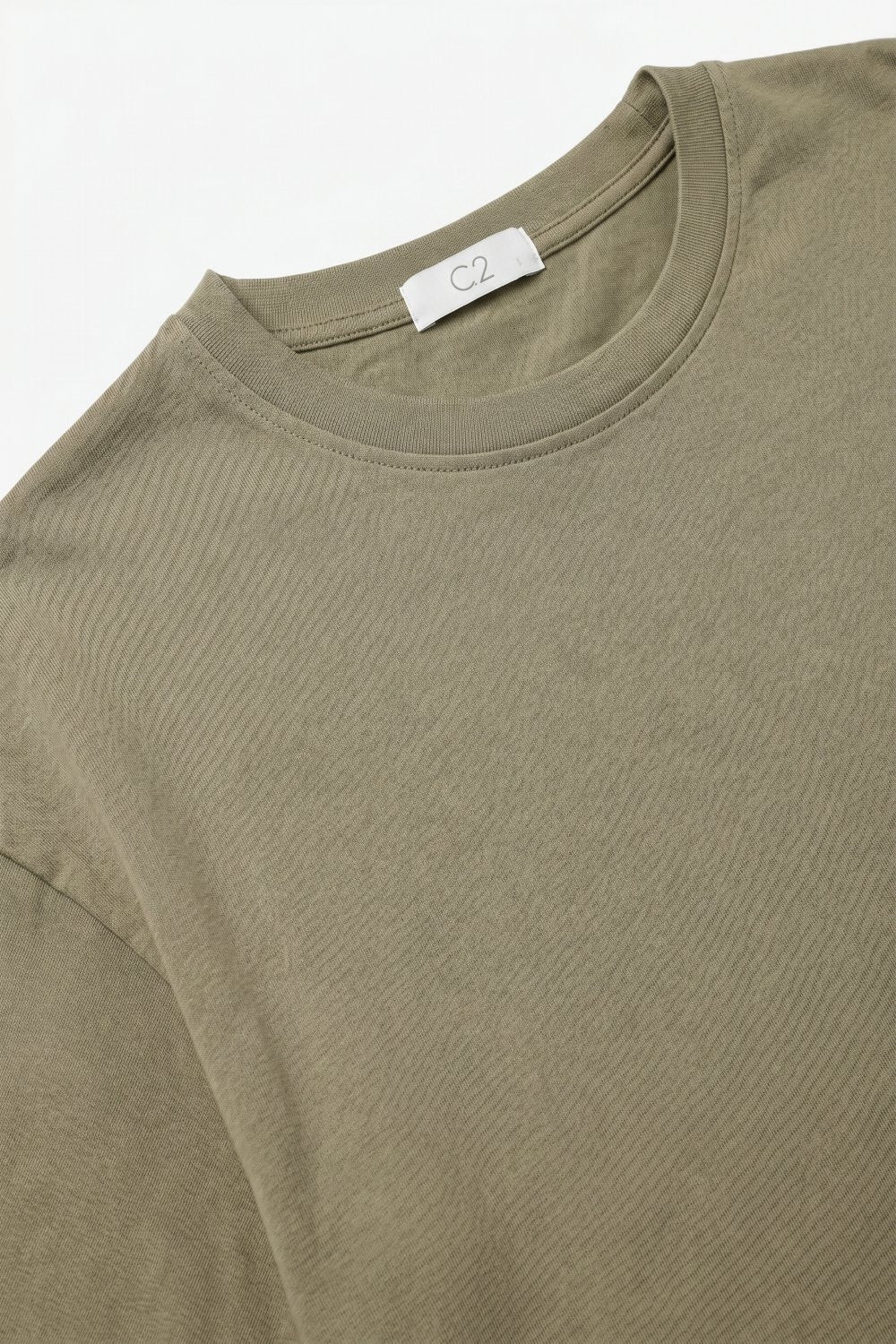 Khaki Cotton Crew Neck Regular Fit Short Sleeve T-Shirt