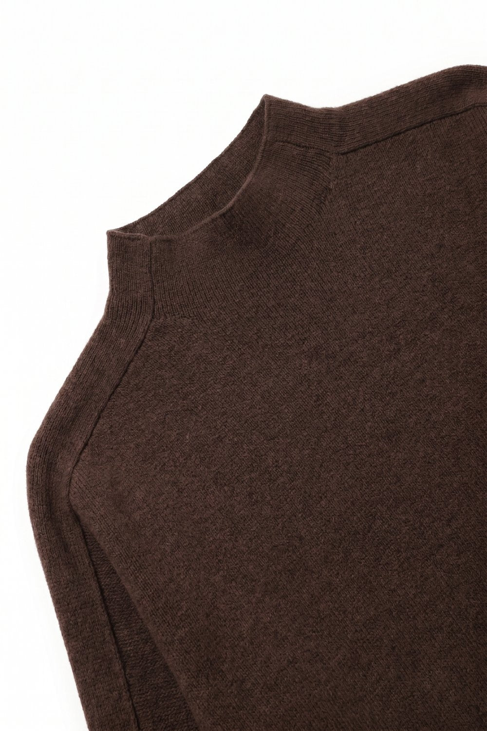 Brown Knitted Sweater with Button Details