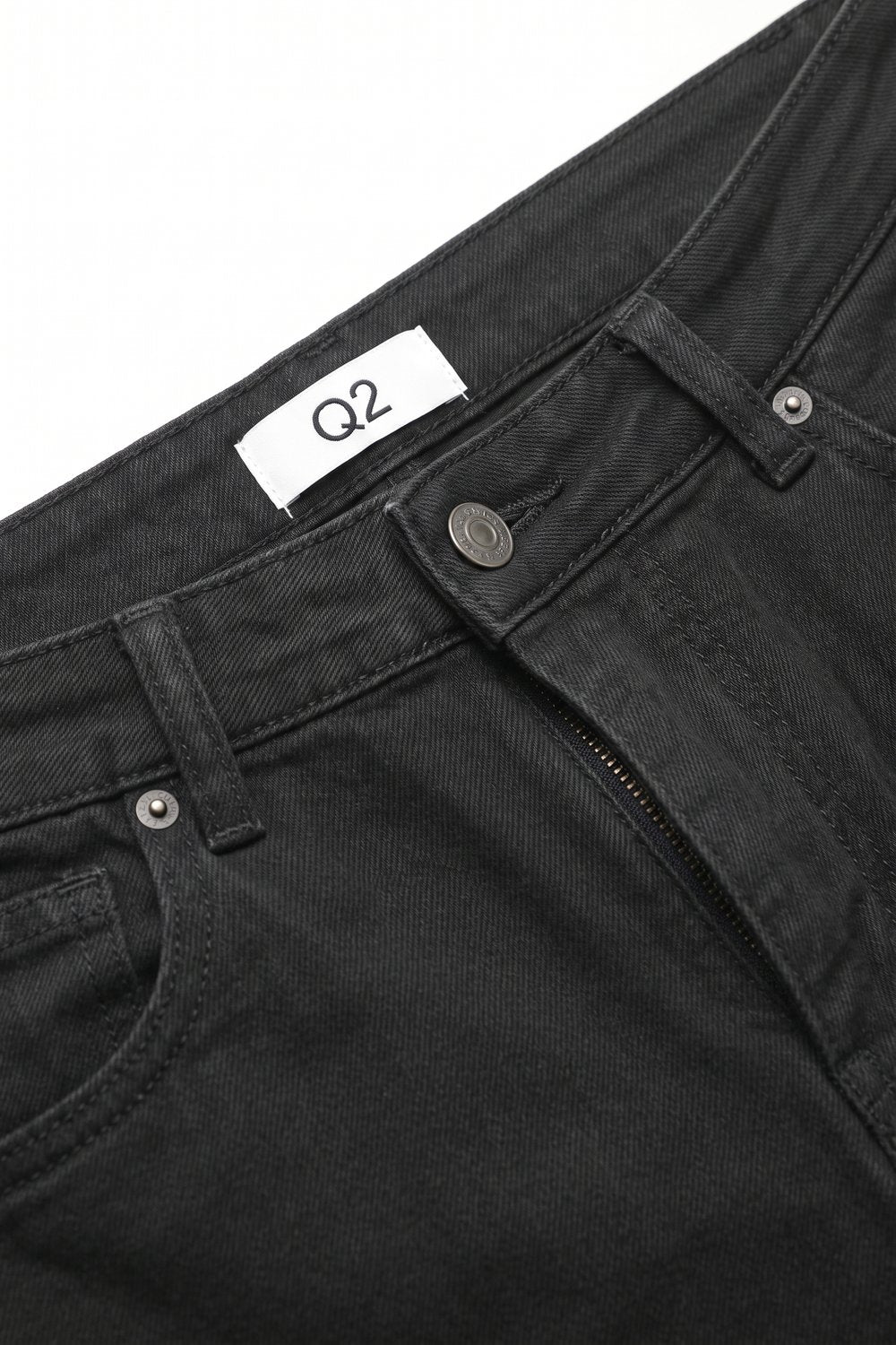 black Wide-Leg Pants in Barrel Style with side seam - trousers