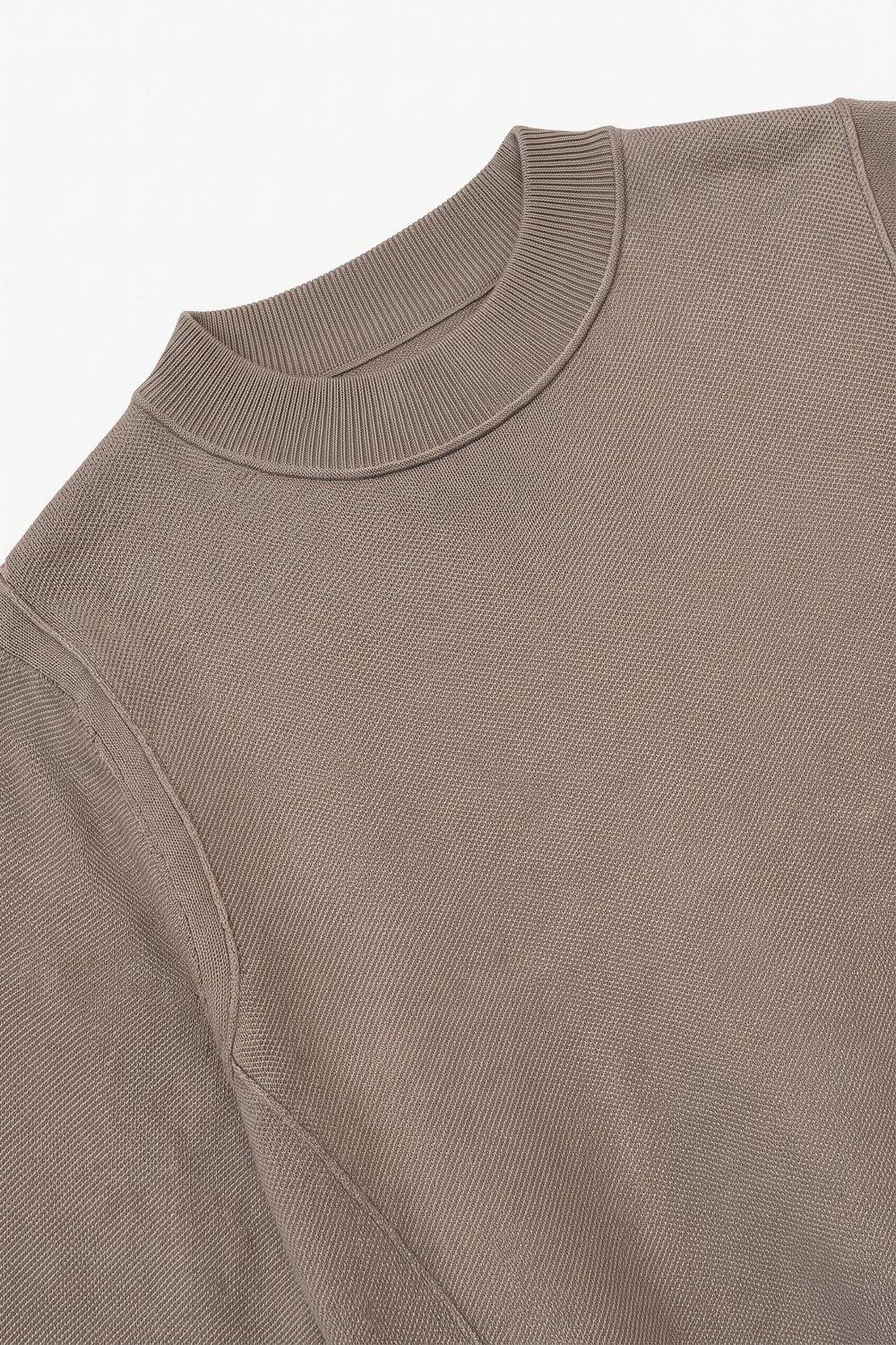 Pink Merino Wool Blend Fine Knit Short Sleeve Sweater - Jumpers