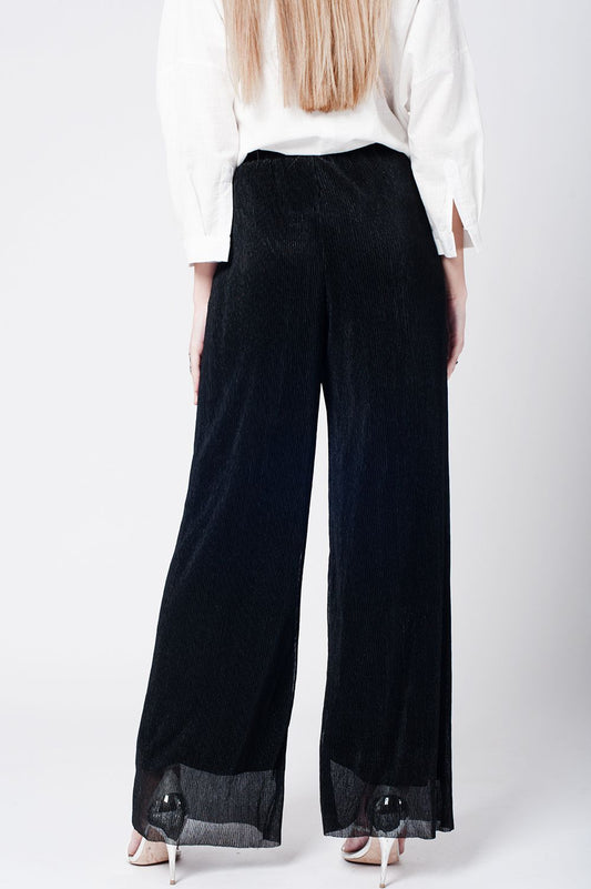 Black cheesecloth trousers - trousers