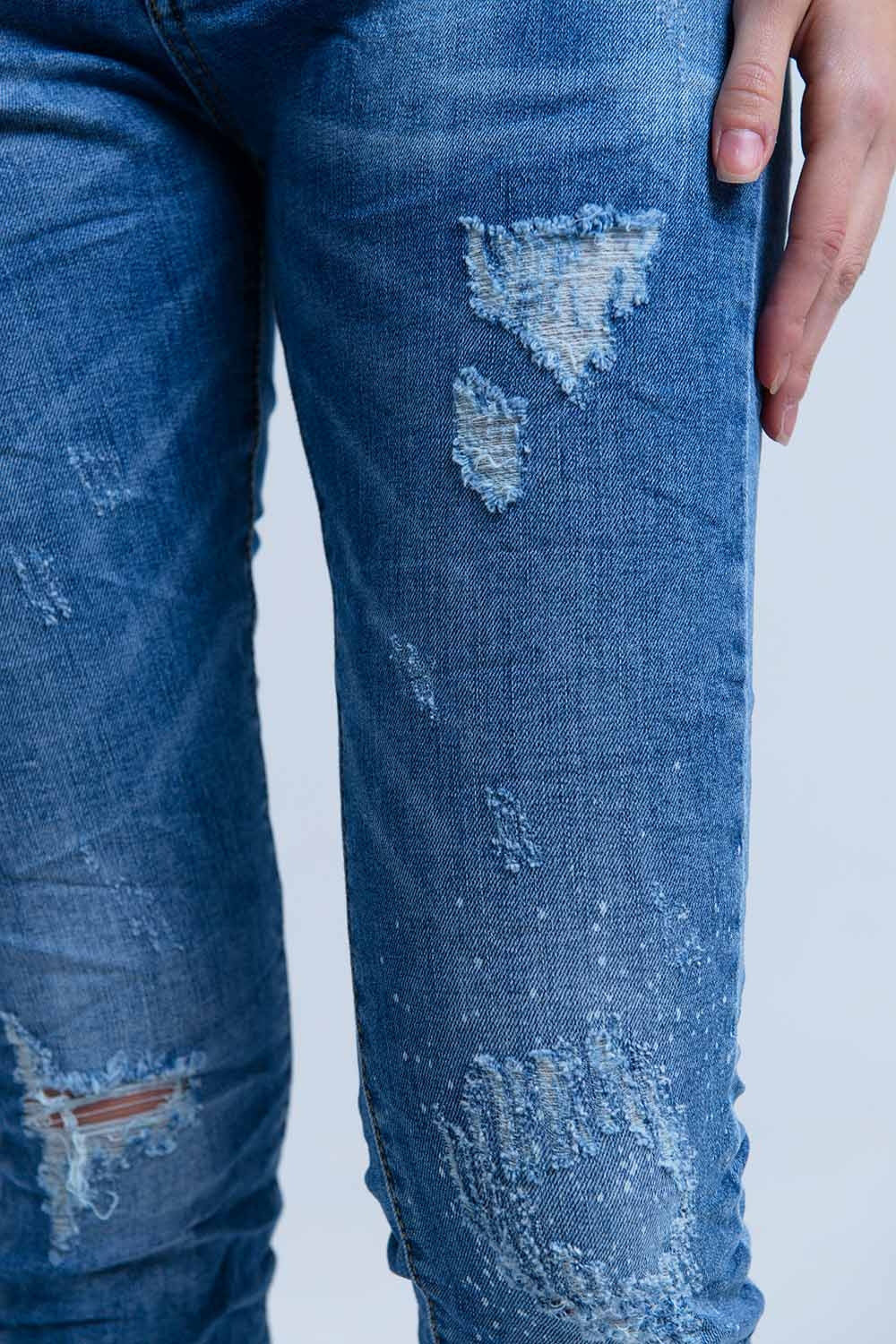 Jeans with rips details - Denim
