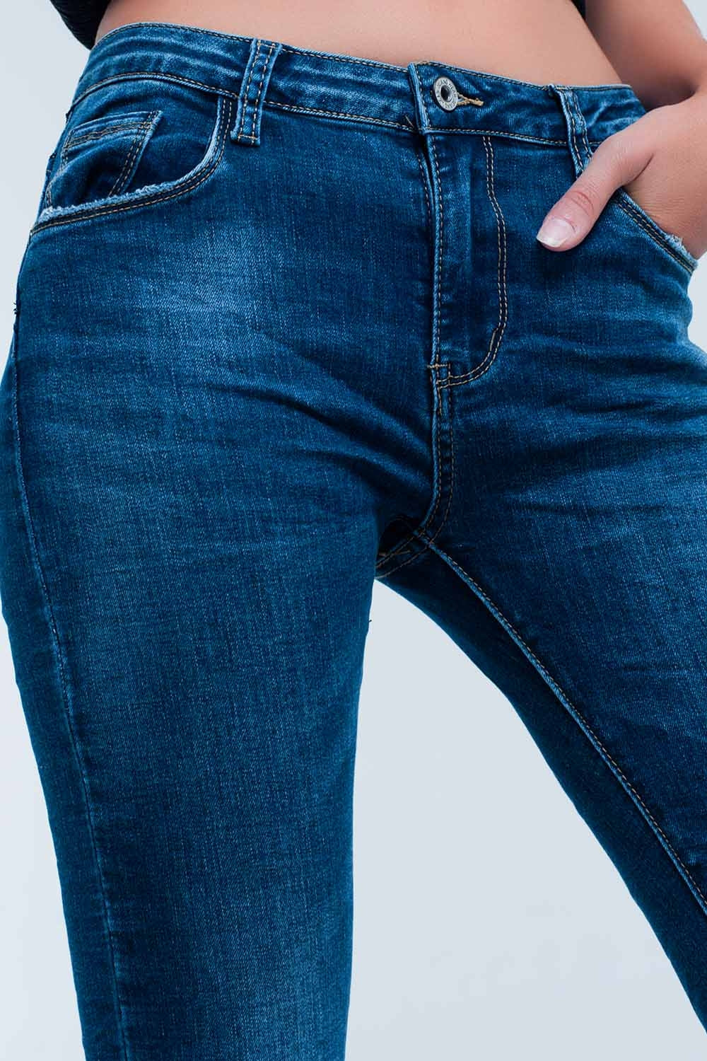 Skinny Blue jeans with strass
