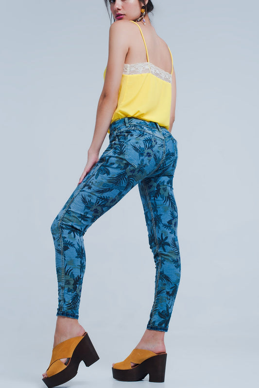 Jeans reversible in mid blue - Denim