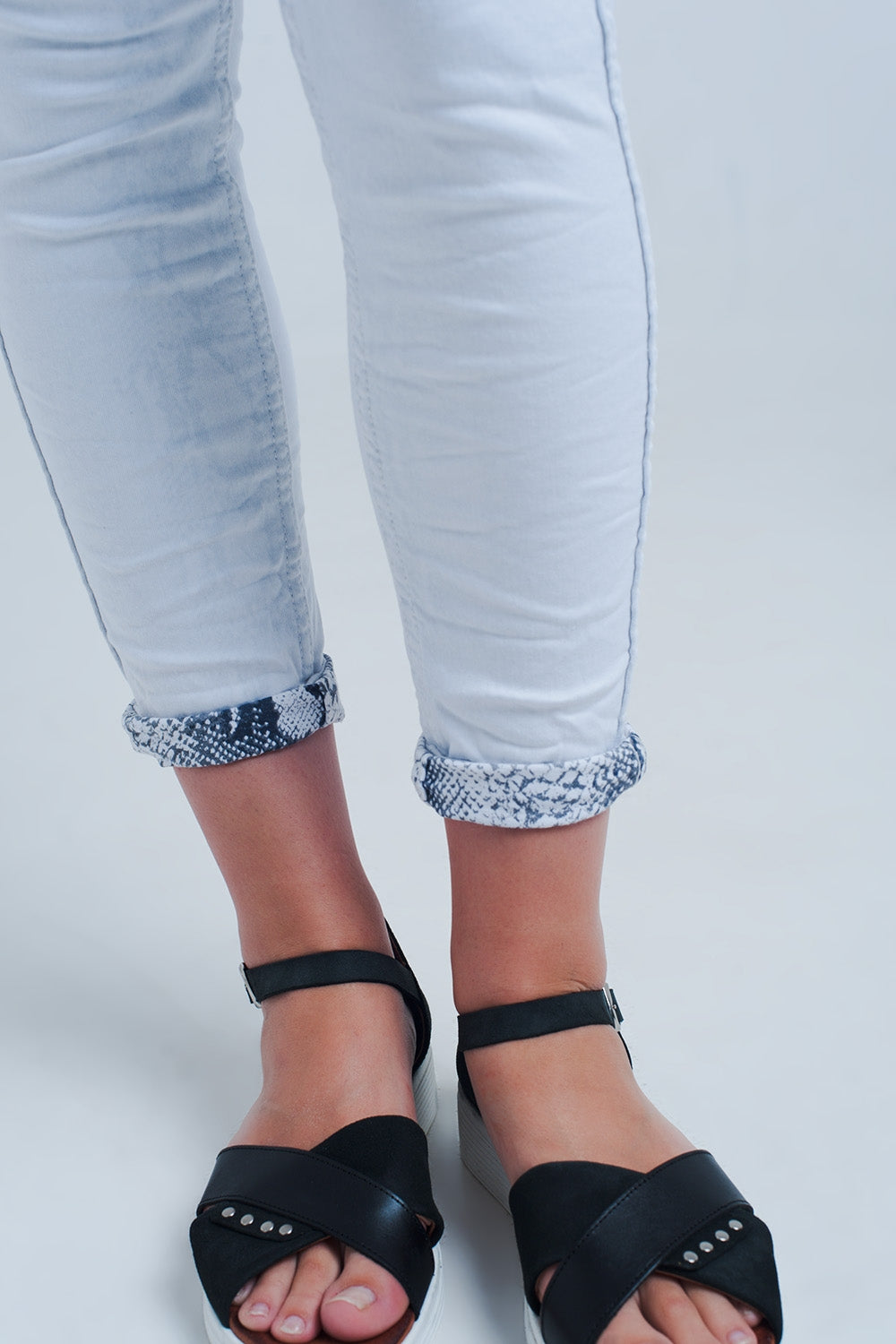 White reversible jeans