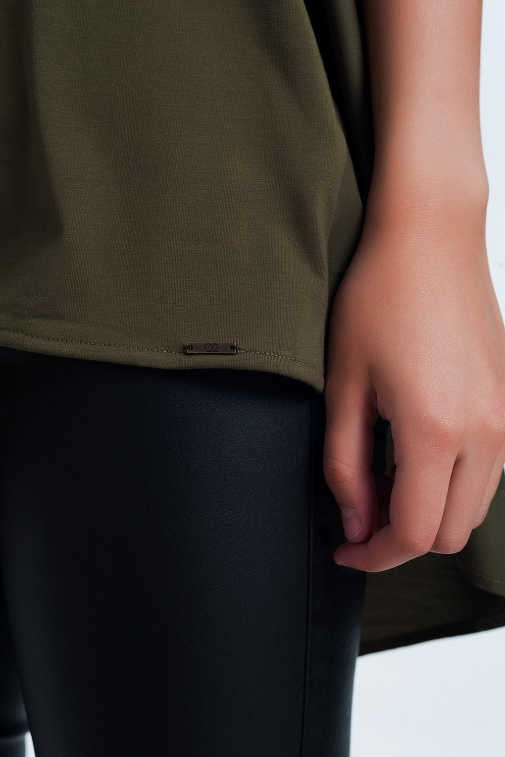T-shirt dress in khaki - top