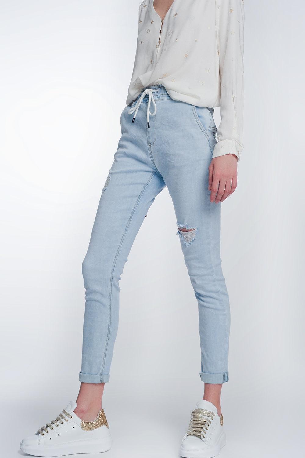 Jogger jeans in lightwash - Denim