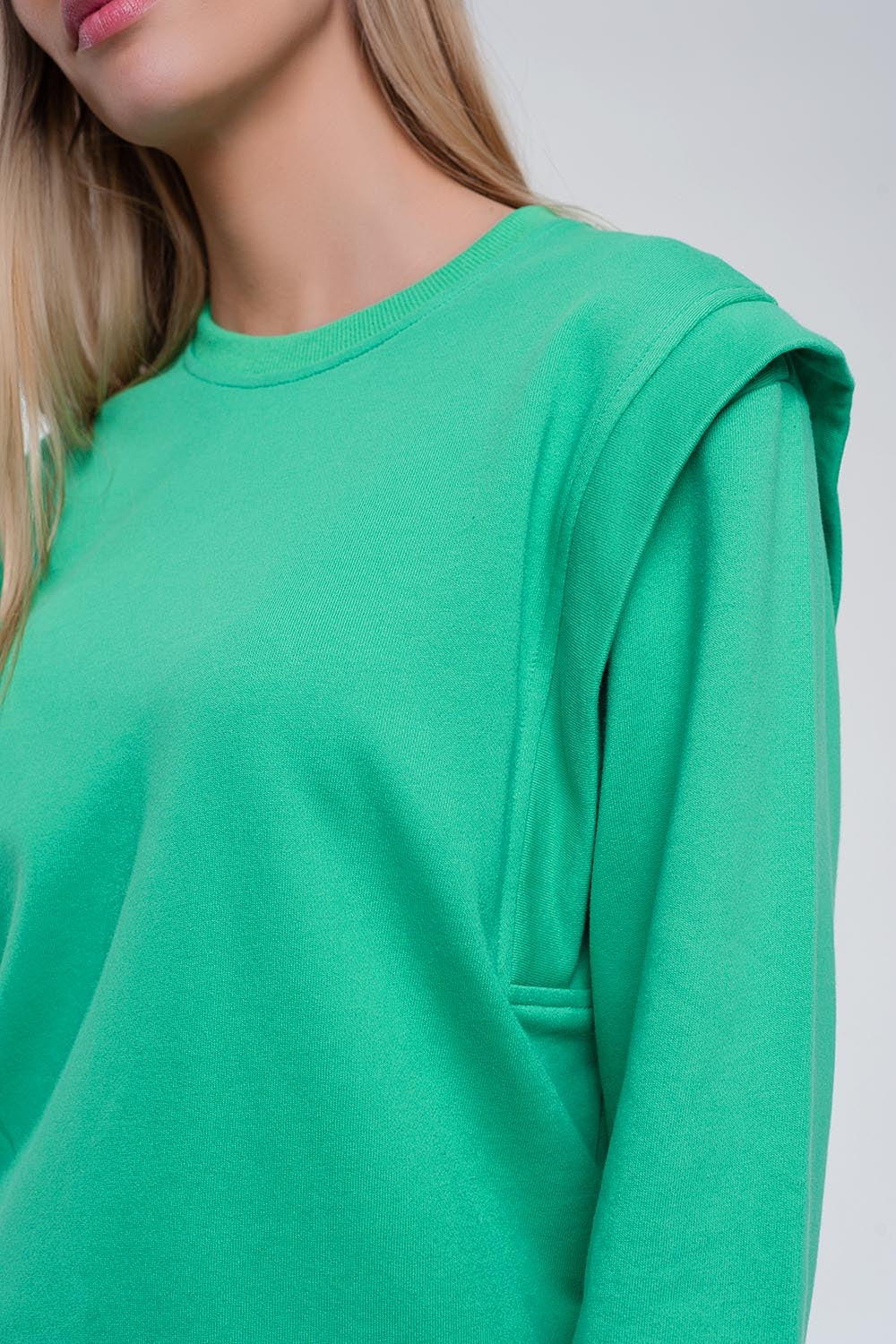 Boyfriend sweatshirt with shoulder details