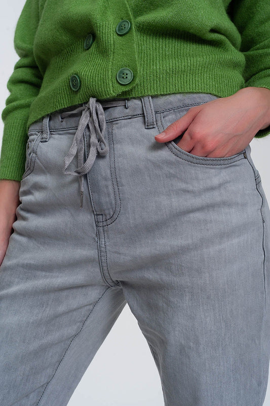 Lightweight jogger jeans in grey - Denim