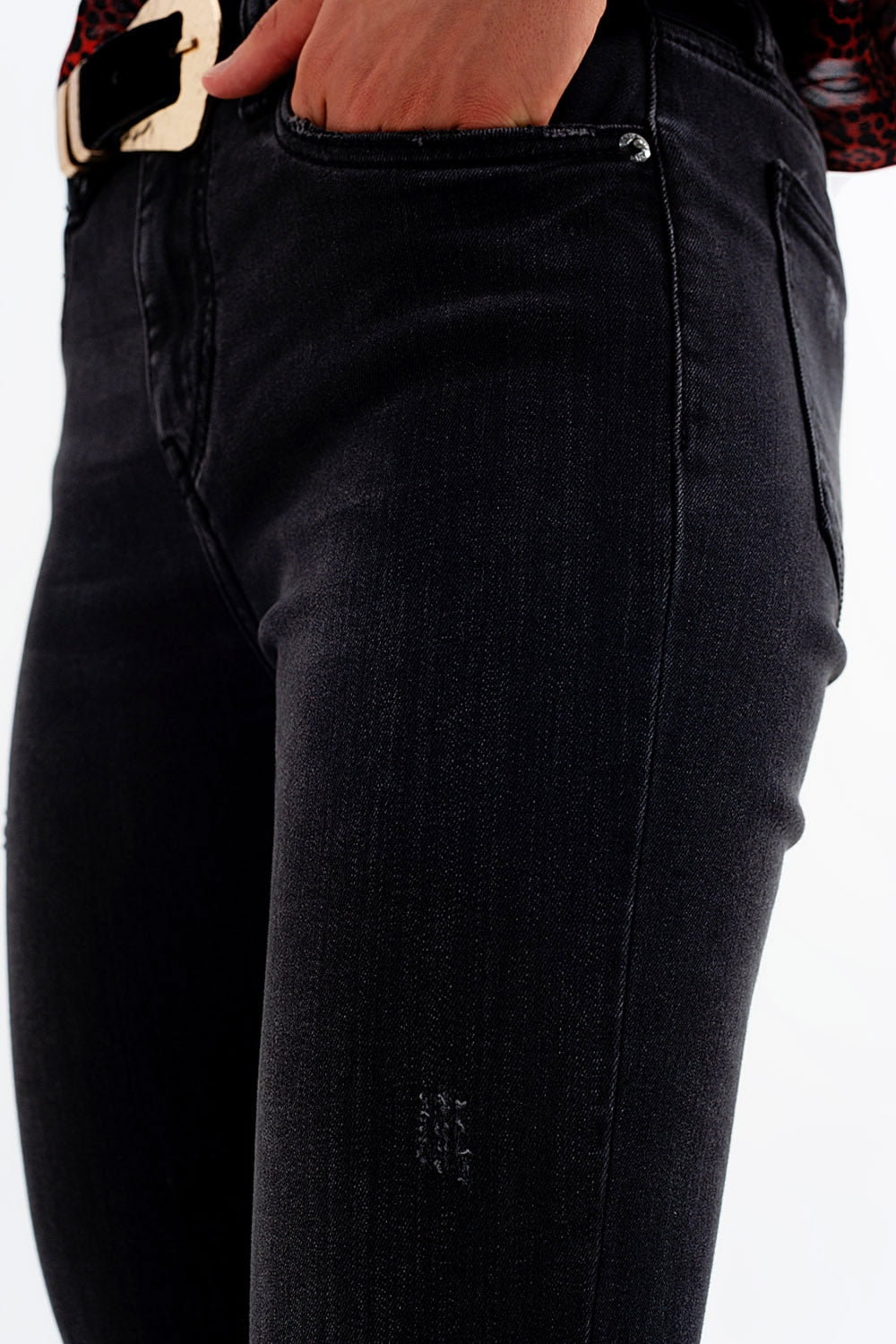 Skinny jeans in washed black - Denim