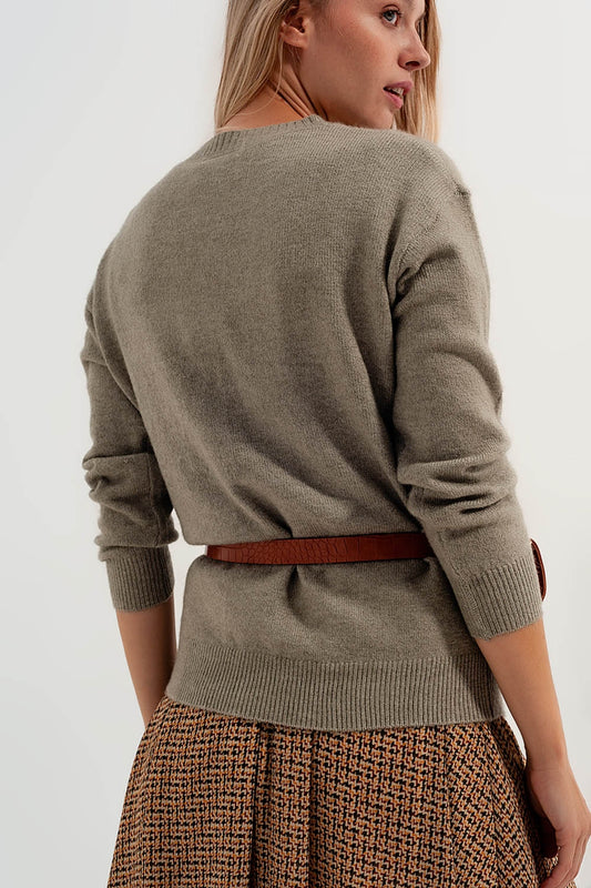 Sweater in sage green - jumper