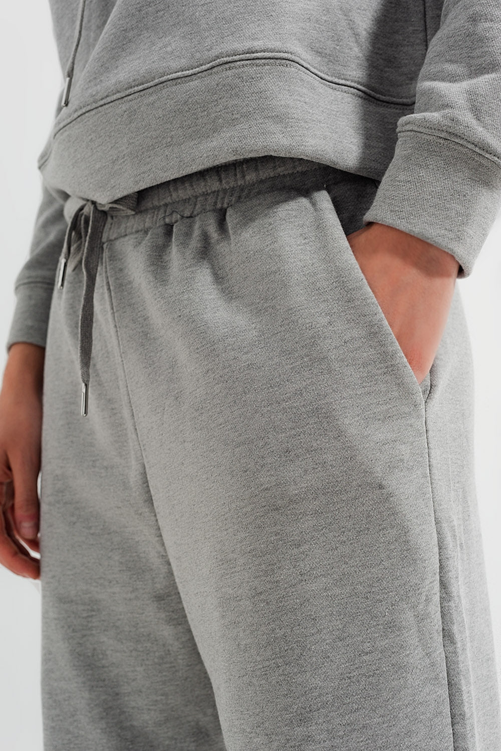 Jogger in light gray heather - trousers