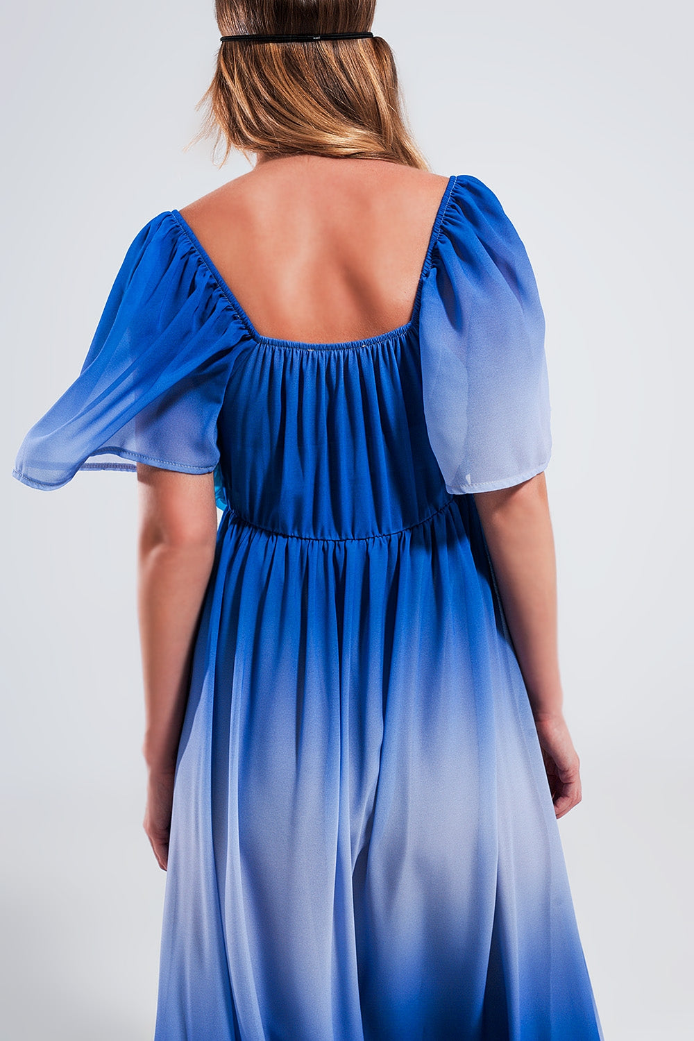 Ombre sweetheart maxi dress in blue - dress