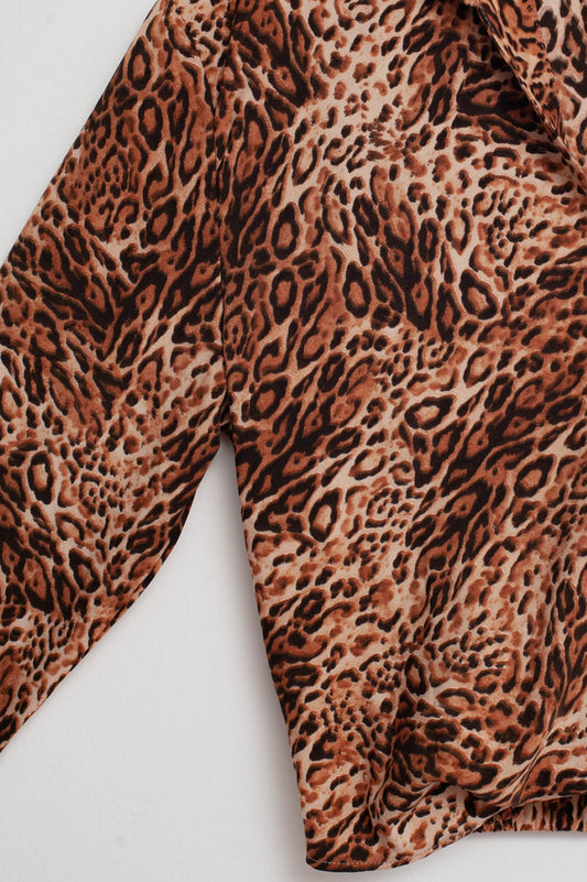 Cropped shirt in leopard - Shirts