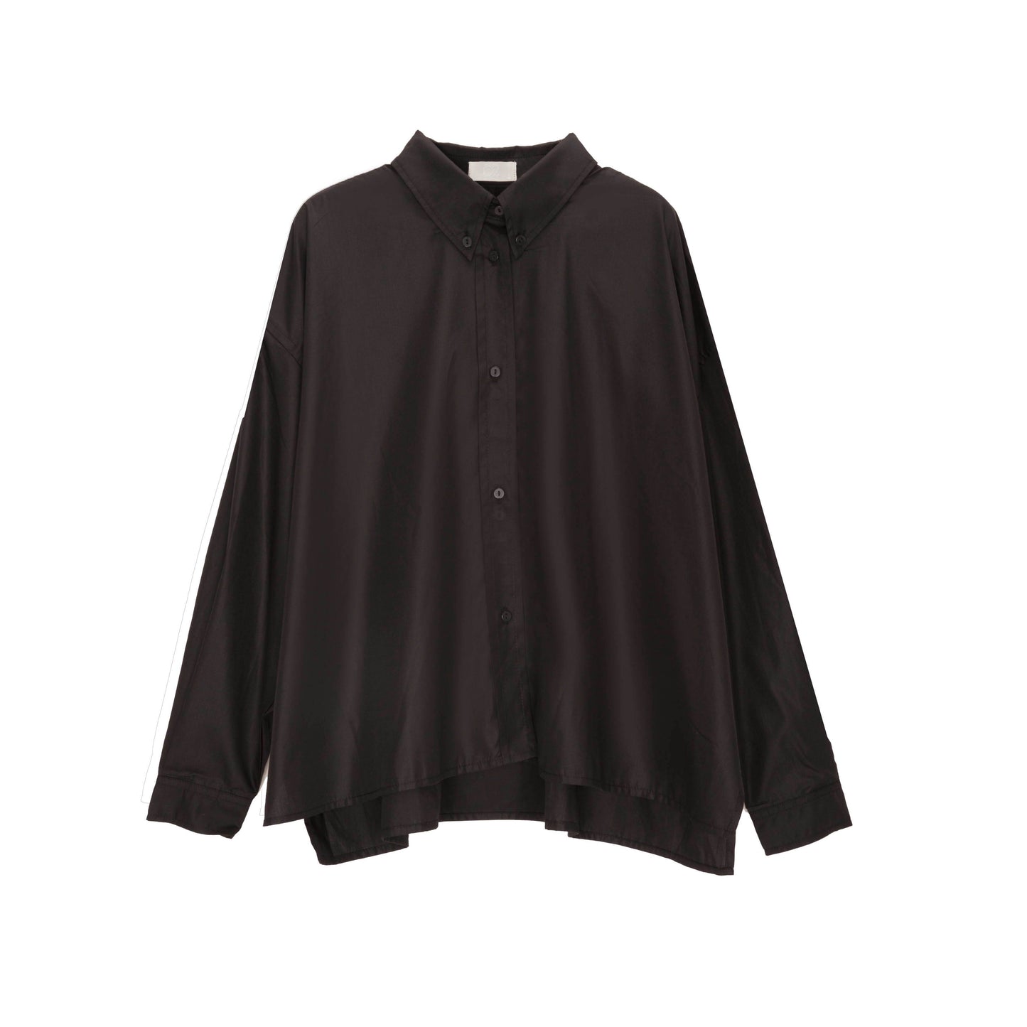 Cotton blend oversized shirt in black - Shirts