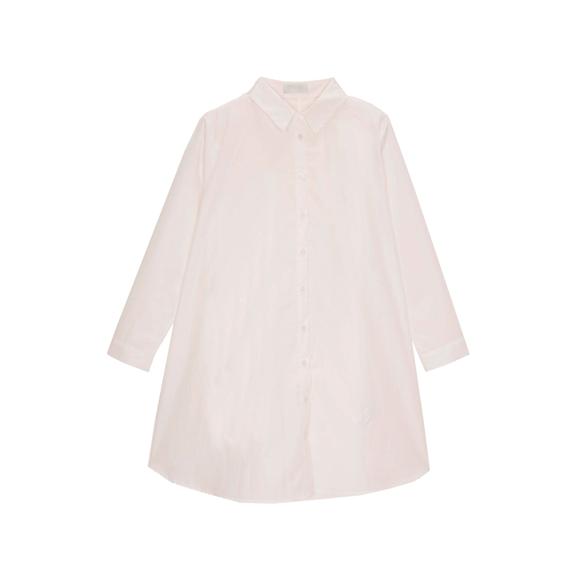 Oversized Poplin A-line Shirt in White - Shirts