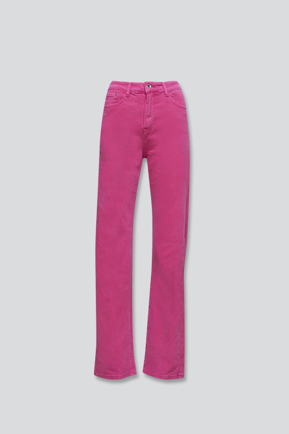 High rise slouchy mom jeans in fuchsia - Coloured Jeans