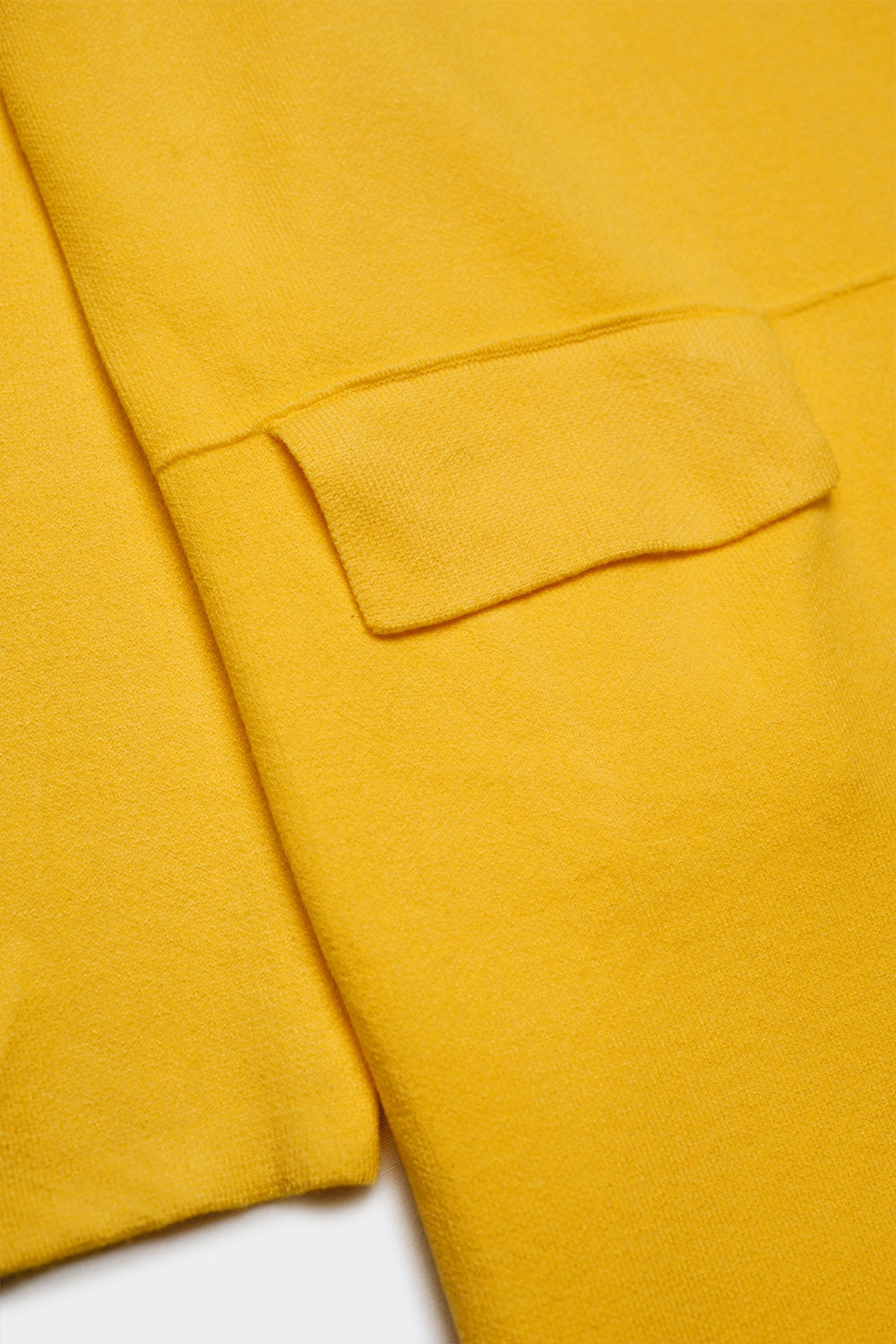 Oversized collar maxi cardigan in yellow