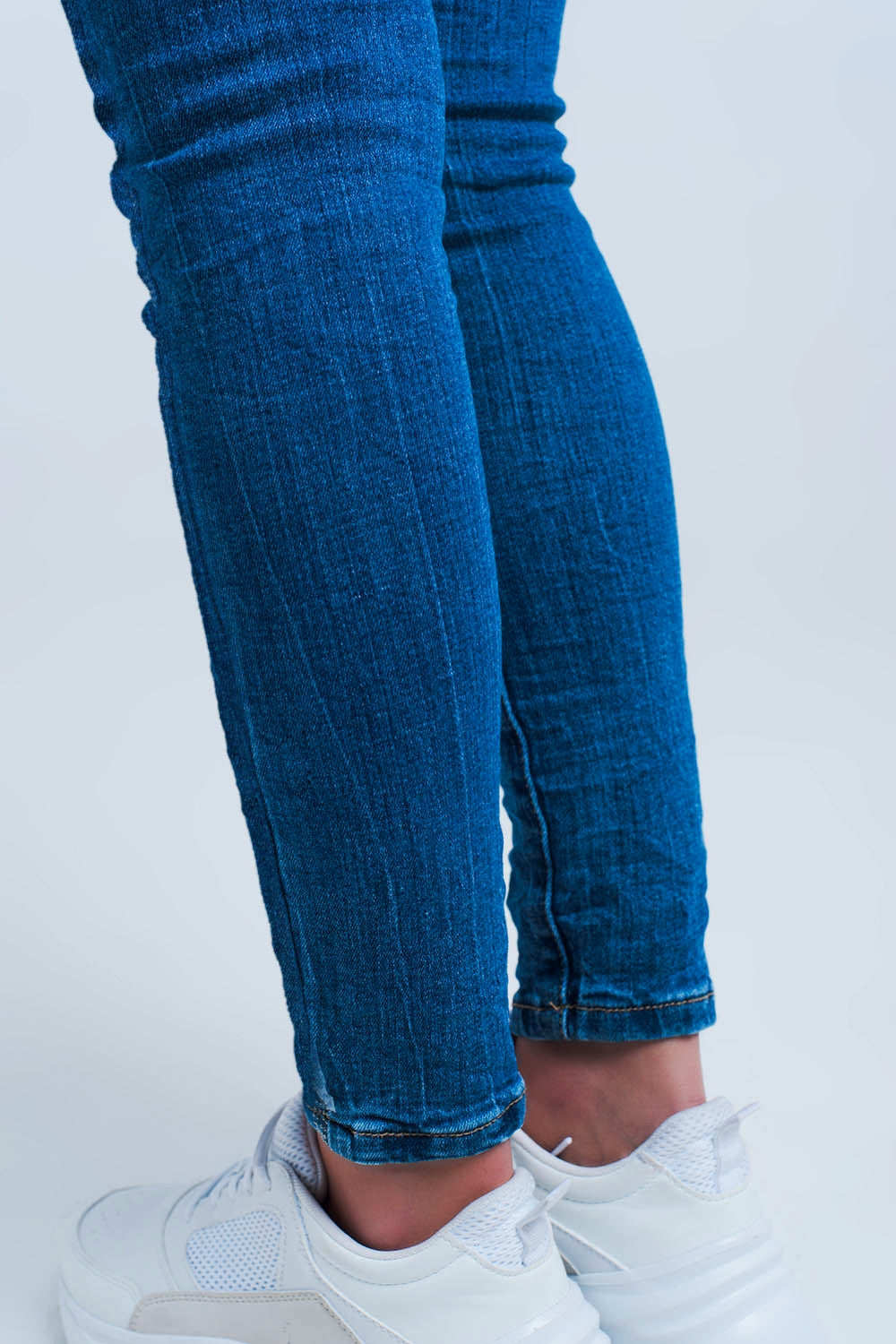 Jean skinny délavage moyen
